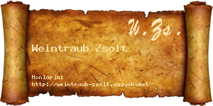 Weintraub Zsolt névjegykártya
