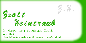 zsolt weintraub business card